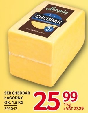 Ser Jerovia Ser Cheddar Łagodny promocja w Selgros