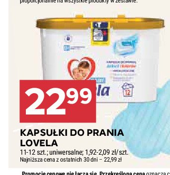 Kapsułki do prania do bieli i kolorów Lovela promocja