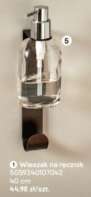 Wieszak na ręcznik owalny Elland czarny promocja w Castorama