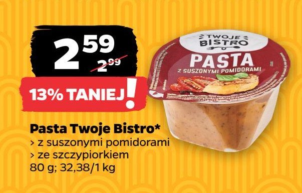 Pasta ze szczypiorkiem TWOJE BISTRO promocja