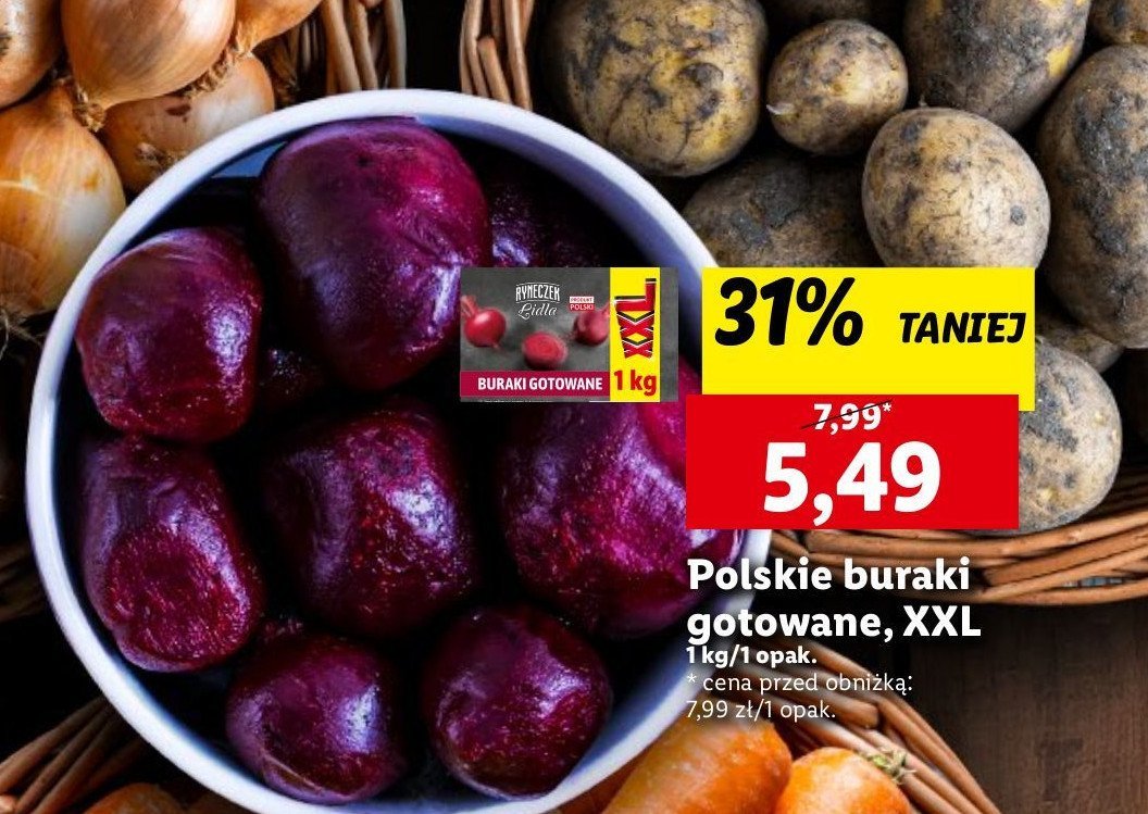 Buraki gotowane polska Ryneczek lidla promocja