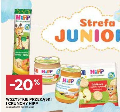 Przekąski i crunchy HiPP promocja w Stokrotka