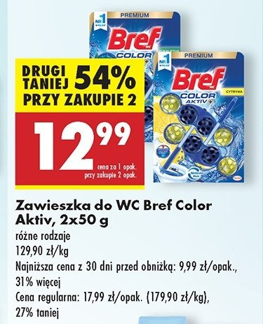 Zawieszka do wc cytryna Bref color aktiv promocja