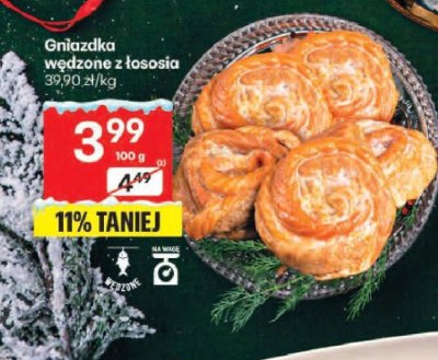Gniazdka wędzone z łososia promocja w Delikatesy Centrum