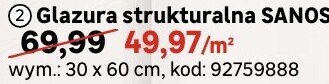 Glazura strukturalna SANOS Paradyż promocja w Leroy Merlin