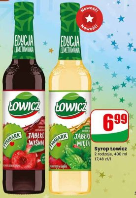 Syrop jabłko wiśnia Łowicz promocja w Dino