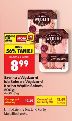 Szynka z Wędzarni 200 g promocja w Biedronka