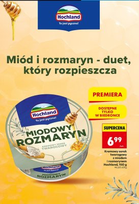 Serek kremowy twarogowy z miodem i rozmarynem, 150 g promocja w Biedronka