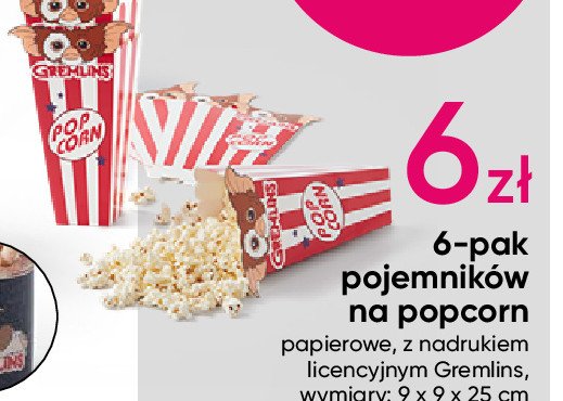 Pojemniki na popcorn z nadrukiem gremliny promocja w Pepco