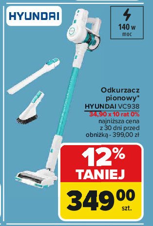 Odkurzacz pionowy vc938 Hyundai promocja w Carrefour