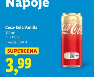 Napój Coca-Cola Vanilla 330 ml promocja w Lidl