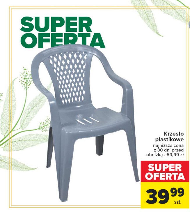 Krzesło plastikowe promocja w Carrefour