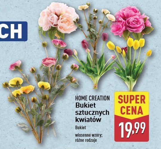 Bukiet sztucznych kwiatów Home creation promocja