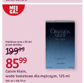 Woda toaletowa Calvin klein obsession night men promocja w Rossmann