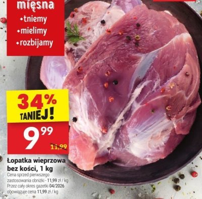 Łopatka wieprzowa bez kości, 1 kg promocja w Twój Market