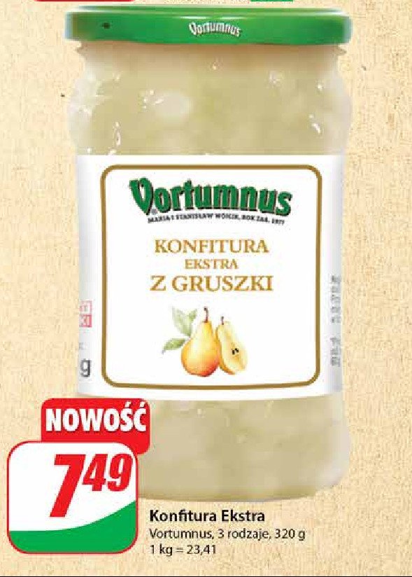 Konfitura z gruszki Vortumnus promocja