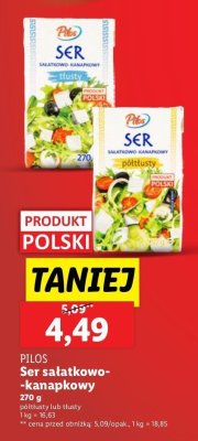 Ser sałatkowo-kanapkowy półtłusty Pilos promocja
