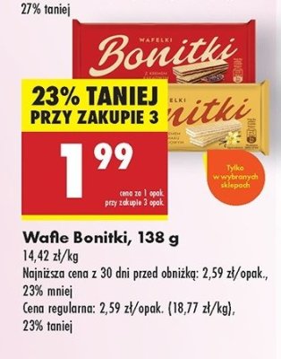 Wafle kakaowe Bonitki promocja