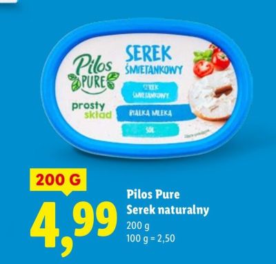 Serek naturalny Pilos Pure promocja w Lidl