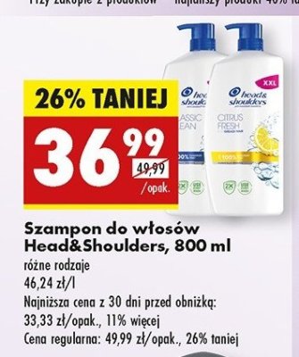Szampo do w艂os贸w citrus fresh Head&shoulders promocja