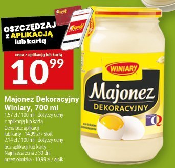 Majonez Dekoracyjny Winiary, 700 ml promocja w Twój Market