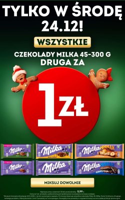Czekolada Milka Whole Almond 45-300g promocja w Żabka