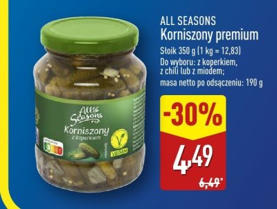 Korniszony premium ALL SEASONS promocja w Aldi
