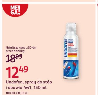 Spray do stóp i butów Undofen promocja w Rossmann