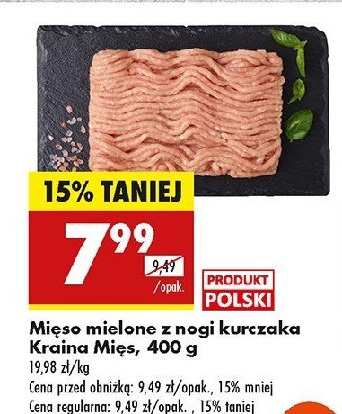 Mięso mielone z nogi kurczaka Kraina mięs promocja w Biedronka