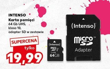 Karta pamięci uhs 64 gb + adapter sd Intenso promocja