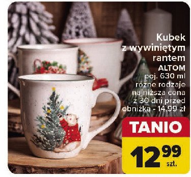 Kubek z wywiniętym rantem 630 ml Altom promocja w Carrefour