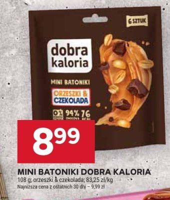 Mini batoniki Dobra Kaloria orzeszki & czekolada promocja w Stokrotka