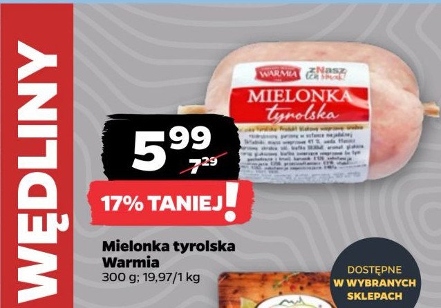 Mielonka tyrolska Warmia promocja w Netto