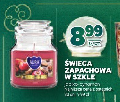 Świeca zapachowa w szkle jabłko-cynamon promocja w Stokrotka