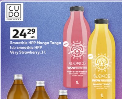 Smoothie HPP Mango Tango lub smoothie HPP Very Strawberry 1 l promocja w Auchan