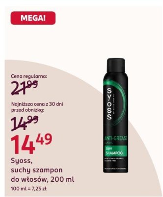 Suchy szampon do włosów, 200 ml promocja w Rossmann