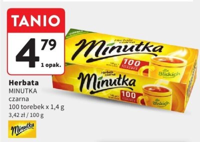 Herbata MINUTKA czarna promocja w Intermarche