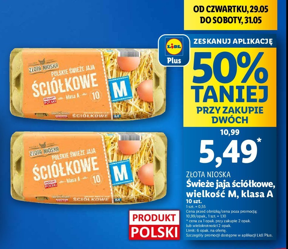 Jaja ściółkowe kl. m Złota nioska promocja