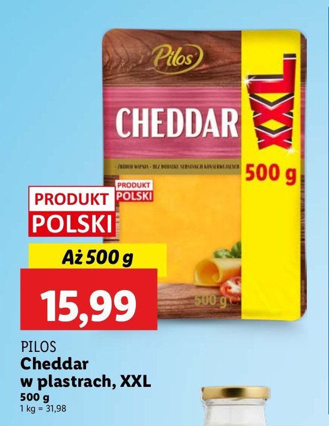Ser cheddar w plastrach Pilos promocja