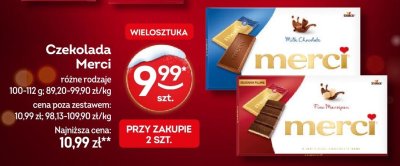 Czekolada Merci różne rodzaje promocja w Żabka