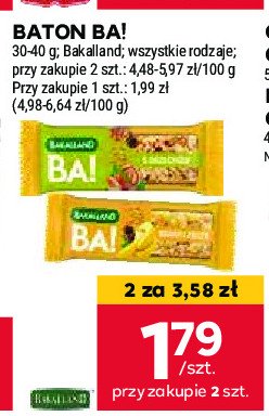 Baton banan i czekolada Bakalland ba! promocja