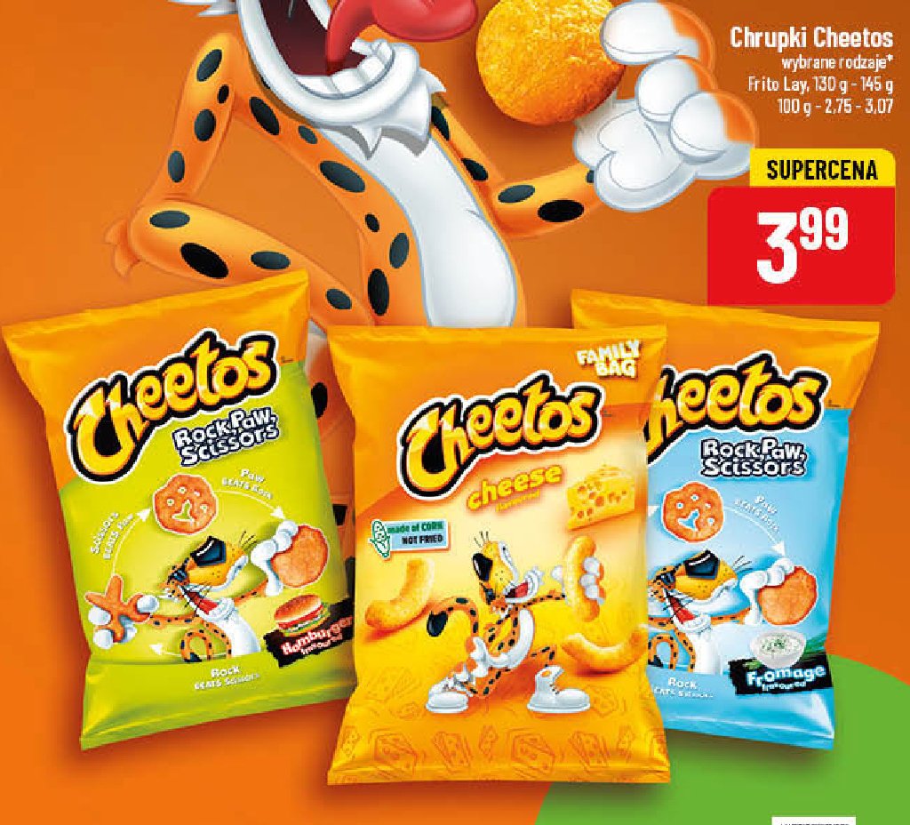 Chrupki o smaku sera Cheetos promocja