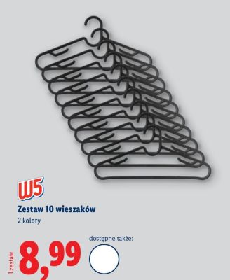 Zestaw 10 wieszaków W5 promocja w Lidl