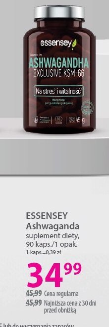 Ashwagandha exclusive Essensey promocja