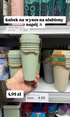 Kubek na wynos tworzywo sztuczne promocja w Action