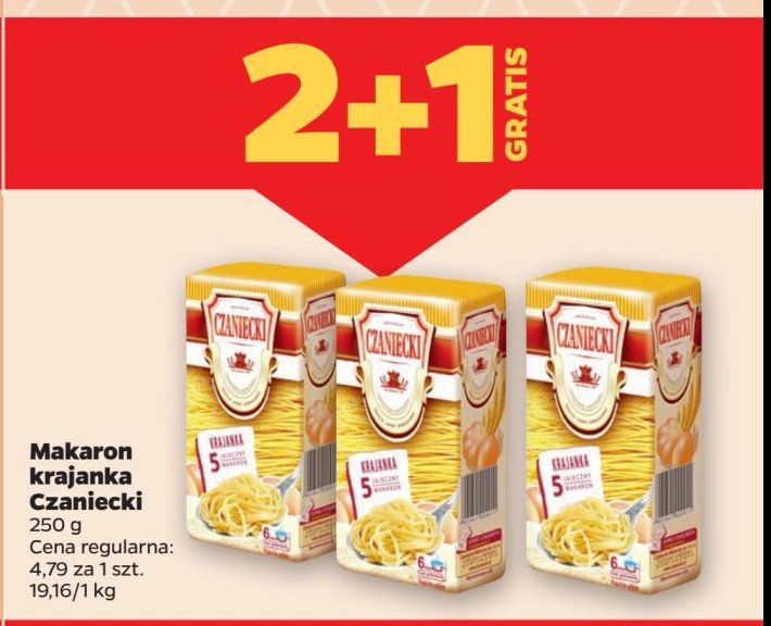 Makaron 5-jajeczny krajanka Czaniecki promocja