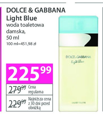 Woda toaletowa Dolce&gabbana light blue woman promocja