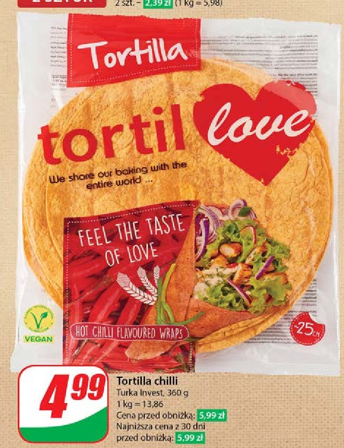 Tortilla pomidorowa 25 cm Tortillove promocja
