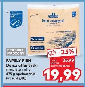 Dorsz atlantycki filet bez skóry Family fish promocja w Kaufland