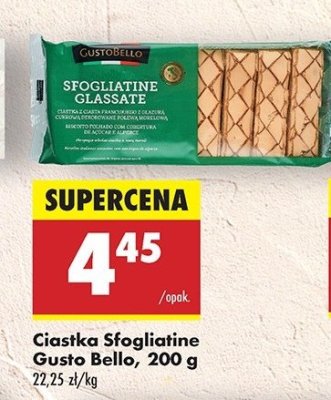 Ciastka sfogliatine glassate Gustobello promocja